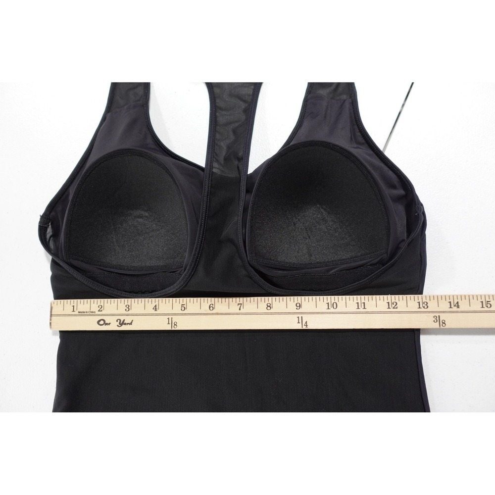 Summersalt One Piece Swimsuit Womens 8 Black Racerback Mesh Built In Bra Padded - Picture 4 of 5